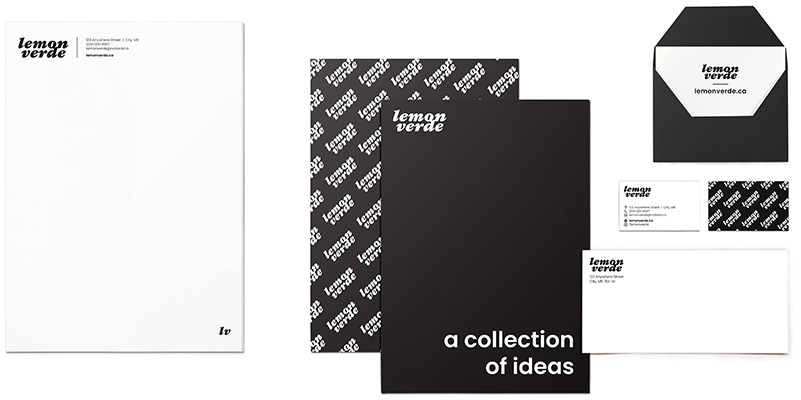 Creative Media | Leech Group Set of custom-designed stationery