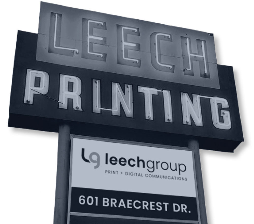 Leech Group - Leech Printing neon sign