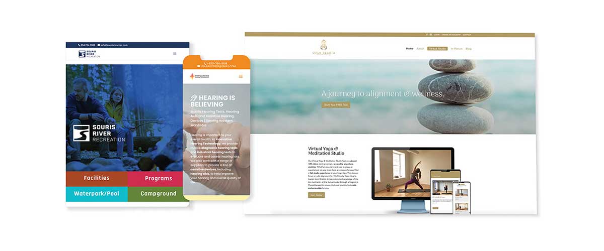 Digital Media | Leech Group A selection of website home pages for sites designed by Leech Group